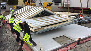 Light gauge steel stars in sustainable house prototype